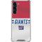NFL New York Giants White Striped Galaxy S24 FE Clear Case